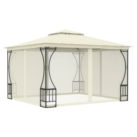 vidaXL Pavillon mit Netz 300x300x265 cm Creme 