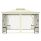 vidaXL Pavillon mit Netz 300x300x265 cm Creme vidaXL Pavillon mit Netz 300x300x265 cm Creme