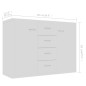 vidaXL Sideboard Weiß 88x30x65 cm Holzwerkstoff vidaXL Sideboard Weiß 88x30x65 cm Holzwerkstoff