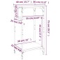 vidaXL Beistelltisch Räuchereiche 40x30x75 cm Holzwerkstoff vidaXL Beistelltisch Räuchereiche 40x30x75 cm Holzwerkstoff