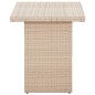 vidaXL Gartentisch Beige 110 x 60 x 67 cm Poly Rattan vidaXL Gartentisch Beige 110 x 60 x 67 cm Poly Rattan