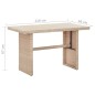 vidaXL Gartentisch Beige 110 x 60 x 67 cm Poly Rattan vidaXL Gartentisch Beige 110 x 60 x 67 cm Poly Rattan