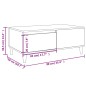 vidaXL Couchtisch Grau Sonoma 90x50x36,5 cm Holzwerkstoff vidaXL Couchtisch Grau Sonoma 90x50x36,5 cm Holzwerkstoff