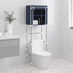 vidaXL Toilettenregal 2 Ablagen Blau 56x30x170 cm Eisen