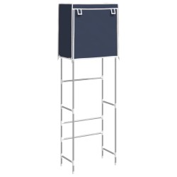 vidaXL Toilettenregal 2 Ablagen Blau 56x30x170 cm Eisen