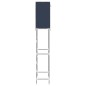 vidaXL Toilettenregal 2 Ablagen Blau 56x30x170 cm Eisen