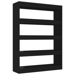 vidaXL Bücherregal/Raumteiler Schwarz 100x30x135 cm