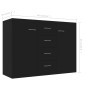 vidaXL Sideboard Schwarz 88x30x65 cm Holzwerkstoff vidaXL Sideboard Schwarz 88x30x65 cm Holzwerkstoff