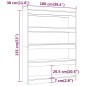 vidaXL Bücherregal/Raumteiler Schwarz 100x30x135 cm vidaXL Bücherregal/Raumteiler Schwarz 100x30x135 cm