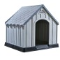vidaXL Hundehütte Grau 92x87x91 cm Kunststoff vidaXL Hundehütte Grau 92x87x91 cm Kunststoff
