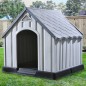 vidaXL Hundehütte Grau 92x87x91 cm Kunststoff vidaXL Hundehütte Grau 92x87x91 cm Kunststoff