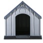 vidaXL Hundehütte Grau 92x87x91 cm Kunststoff vidaXL Hundehütte Grau 92x87x91 cm Kunststoff