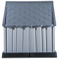 vidaXL Hundehütte Grau 92x87x91 cm Kunststoff vidaXL Hundehütte Grau 92x87x91 cm Kunststoff
