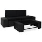 3-tlg. Garten-Lounge-Set Poly Rattan Schwarz 3-tlg. Garten-Lounge-Set Poly Rattan Schwarz