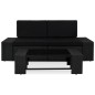 3-tlg. Garten-Lounge-Set Poly Rattan Schwarz 3-tlg. Garten-Lounge-Set Poly Rattan Schwarz