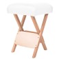 vidaXL Massage-Klapphocker 12 cm dicker Sitz & 2 Nackenrollen Weiß vidaXL Massage-Klapphocker 12 cm dicker Sitz & 2 Nackenrollen Weiß