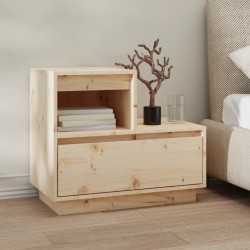 vidaXL Nachttisch 60x34x51 cm Massivholz Kiefer