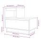 vidaXL Nachttisch 60x34x51 cm Massivholz Kiefer vidaXL Nachttisch 60x34x51 cm Massivholz Kiefer