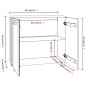vidaXL Sideboard HAMAR Honigbraun 85x35x80 cm Massivholz Kiefer vidaXL Sideboard HAMAR Honigbraun 85x35x80 cm Massivholz Kiefer