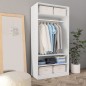 vidaXL Kleiderschrank Weiß 100×50×200 cm Holzwerkstoff vidaXL Kleiderschrank Weiß 100×50×200 cm Holzwerkstoff