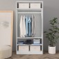 vidaXL Kleiderschrank Weiß 100×50×200 cm Holzwerkstoff vidaXL Kleiderschrank Weiß 100×50×200 cm Holzwerkstoff