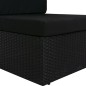 3-tlg. Garten-Lounge-Set Poly Rattan Schwarz 3-tlg. Garten-Lounge-Set Poly Rattan Schwarz