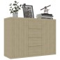 vidaXL Sideboard Sonoma-Eiche 88x30x65 cm Holzwerkstoff vidaXL Sideboard Sonoma-Eiche 88x30x65 cm Holzwerkstoff