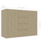 vidaXL Sideboard Sonoma-Eiche 88x30x65 cm Holzwerkstoff vidaXL Sideboard Sonoma-Eiche 88x30x65 cm Holzwerkstoff