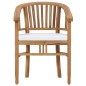 Gartenstühle mit Kissen 2 Stk. Teak Massivholz Gartenstühle mit Kissen 2 Stk. Teak Massivholz