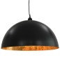 vidaXL Deckenleuchten 2 Stk. Schwarz und Gold Halbkugelförmig 50cm E27 vidaXL Deckenleuchten 2 Stk. Schwarz und Gold Halbkugelförmig 50cm E27