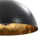 vidaXL Deckenleuchten 2 Stk. Schwarz und Gold Halbkugelförmig 50cm E27 vidaXL Deckenleuchten 2 Stk. Schwarz und Gold Halbkugelförmig 50cm E27