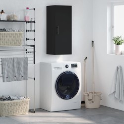 vidaXL Wandschrank Schwarz 34,5x34x90 cm
