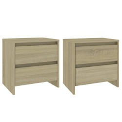 vidaXL Nachttische 2 Stk. Sonoma-Eiche 45x34,5x44,5 cm Holzwerkstoff