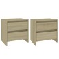 vidaXL Nachttische 2 Stk. Sonoma-Eiche 45x34,5x44,5 cm Holzwerkstoff
