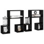 vidaXL Wandregale 2 Stk. Hochglanz-Schwarz 50x15x50 cm Holzwerkstoff vidaXL Wandregale 2 Stk. Hochglanz-Schwarz 50x15x50 cm Holzwerkstoff