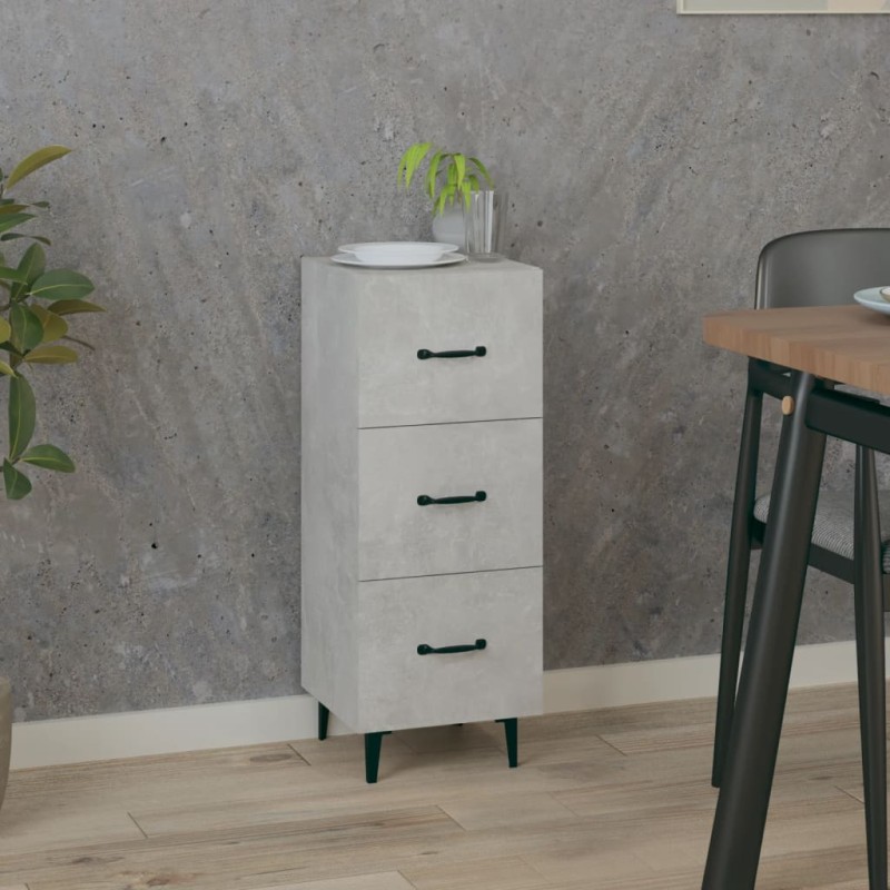 vidaXL Sideboard Betongrau 34,5x34x90 cm Holzwerkstoff vidaXL Sideboard Betongrau 34,5x34x90 cm Holzwerkstoff