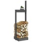 vidaXL Kaminholzhalter Grau 33,5x30x110 cm Massivholz Kiefer vidaXL Kaminholzhalter Grau 33,5x30x110 cm Massivholz Kiefer