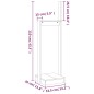 vidaXL Kaminholzhalter Grau 33,5x30x110 cm Massivholz Kiefer vidaXL Kaminholzhalter Grau 33,5x30x110 cm Massivholz Kiefer