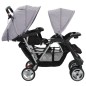vidaXL Tandem-Kinderwagen Stahl Grau und Schwarz vidaXL Tandem-Kinderwagen Stahl Grau und Schwarz
