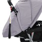 vidaXL Tandem-Kinderwagen Stahl Grau und Schwarz vidaXL Tandem-Kinderwagen Stahl Grau und Schwarz