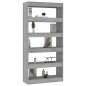 vidaXL Bücherregal/Raumteiler Grau Sonoma 80x30x166 cm Holzwerkstoff vidaXL Bücherregal/Raumteiler Grau Sonoma 80x30x166 cm Holzwerkstoff