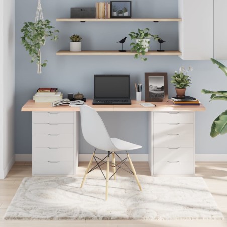 vidaXL Tischplatte 180x40x4 cm Massivholz Eiche Unbehandelt