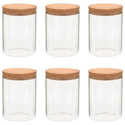 vidaXL Vorratsgläser mit Korkdeckel 6 Stk. 650 ml