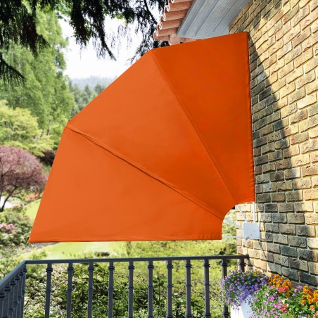 vidaXL Faltbarer Balkonfächer Terracotta-Rot 210×210 cm