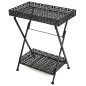 vidaXL Beistelltisch Klappbar Vintage Metall 58 x 35 x 72 cm Schwarz vidaXL Beistelltisch Klappbar Vintage Metall 58 x 35 x 72 cm Schwarz