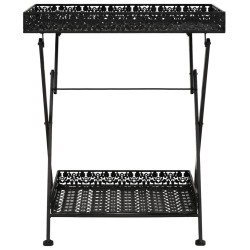 vidaXL Beistelltisch Klappbar Vintage Metall 58 x 35 x 72 cm Schwarz