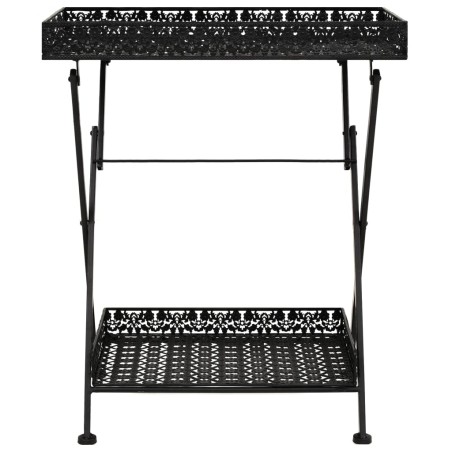 vidaXL Beistelltisch Klappbar Vintage Metall 58 x 35 x 72 cm Schwarz