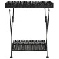 vidaXL Beistelltisch Klappbar Vintage Metall 58 x 35 x 72 cm Schwarz vidaXL Beistelltisch Klappbar Vintage Metall 58 x 35 x 72 cm Schwarz