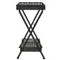 vidaXL Beistelltisch Klappbar Vintage Metall 58 x 35 x 72 cm Schwarz vidaXL Beistelltisch Klappbar Vintage Metall 58 x 35 x 72 cm Schwarz