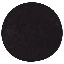 vidaXL Teppich Waschbar Anthrazit φ120 cm Rutschfest 